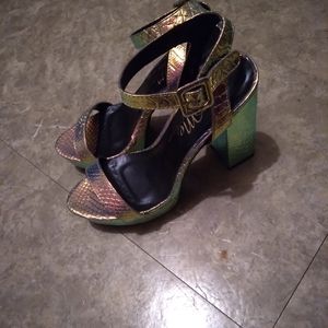 Multi color high heels